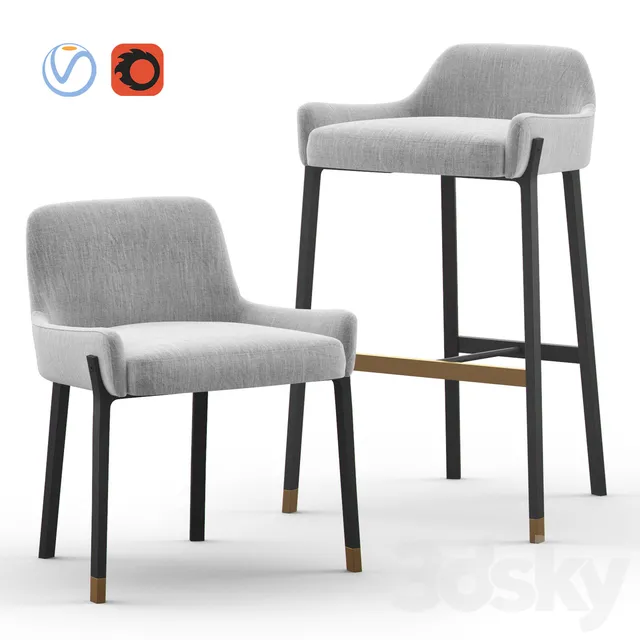 Chair and Armchair 3D Models – 0053