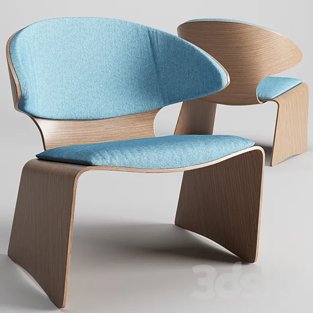 Hans Olsen Teak Bikini Lounge Chair 3DS Max - thumbnail 3