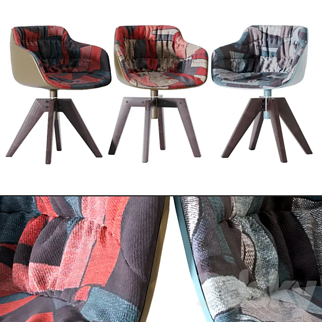 Flow Slim Armchair 4 3DS Max - thumbnail 3