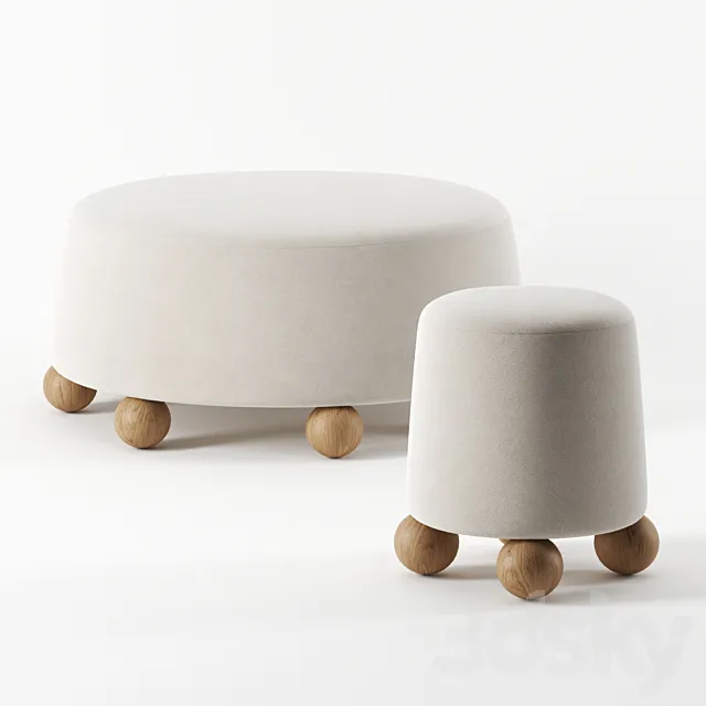 MORRO pouf by Kelly Wearstler 3DS Max - thumbnail 3
