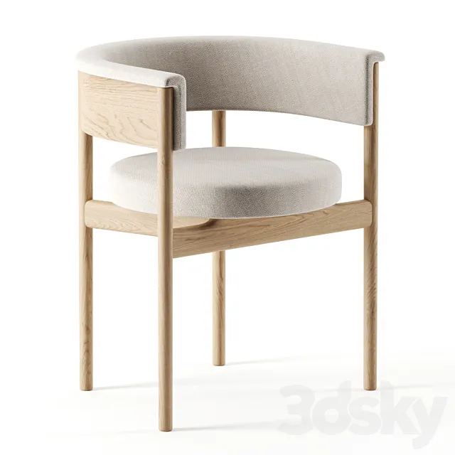 N-SC01 chair by Norm Architects for KARIMOKU CASE STUDY 3DS Max - thumbnail 3