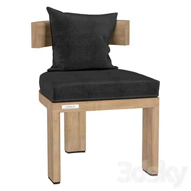 Victoria Armless Dining Chair 3DS Max - thumbnail 3