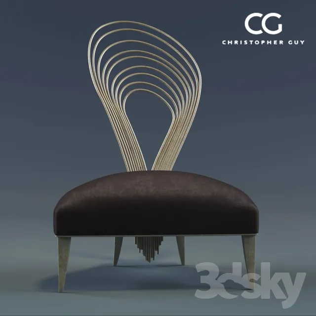 Armchair Christopher Guy Madeimoselle 3DS Max - thumbnail 3