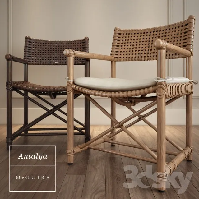 Antalya Arm Chair by McGuire 3DS Max - thumbnail 3