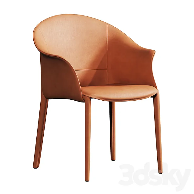 Leisure dining chair 3DS Max - thumbnail 3