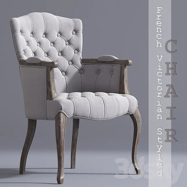 French VictorianStyled Chair 3DS Max - thumbnail 3