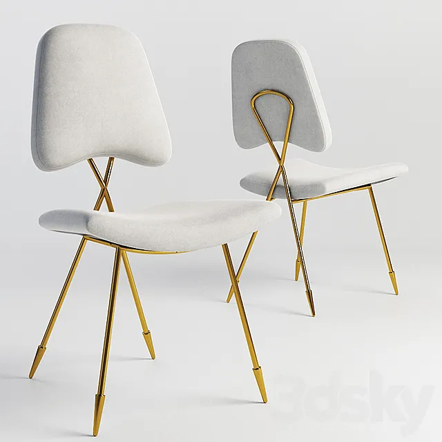 Jonathan Adler Maxime Dining Chair 3DS Max - thumbnail 3
