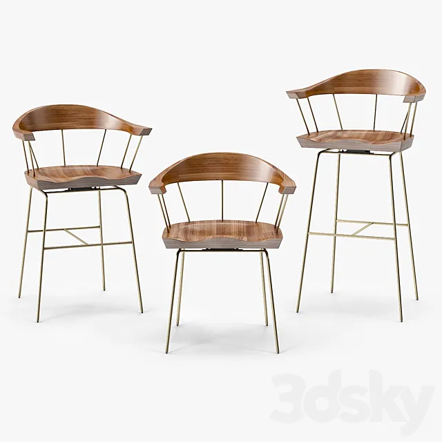 Chair and Armchair 3D Models – 0354