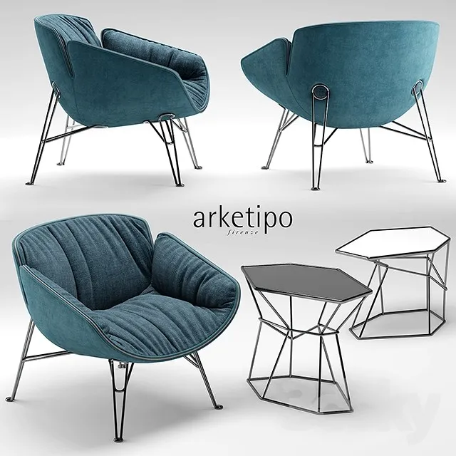 Chair and Armchair 3D Models – 0399