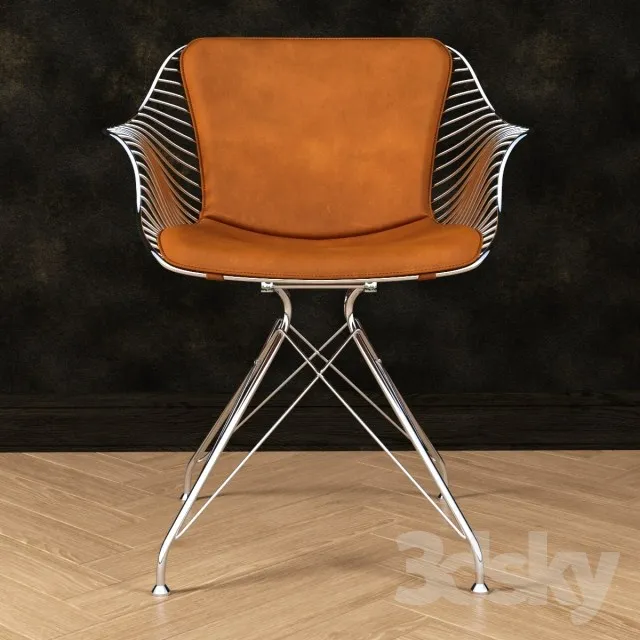 Wire dinning chair 3DS Max - thumbnail 3