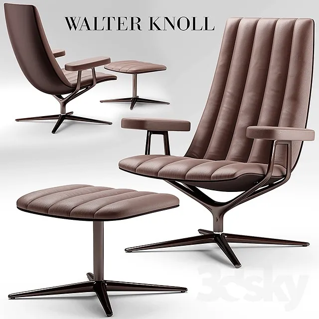 Armchair walter knoll Healey Lounge 3DS Max - thumbnail 3