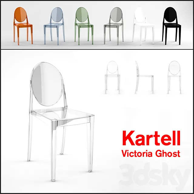 Kartell Victoria Ghost Chair 3DS Max - thumbnail 3