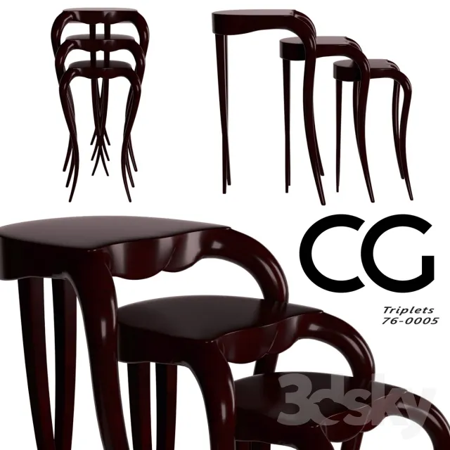 Table Triplets Christopher Guy 3DS Max - thumbnail 3