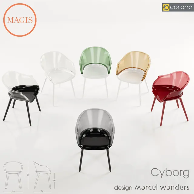 Chair and Armchair 3D Models – Amb.chair.magis
