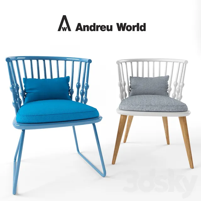 Chair and Armchair 3D Models – Andreu world nub