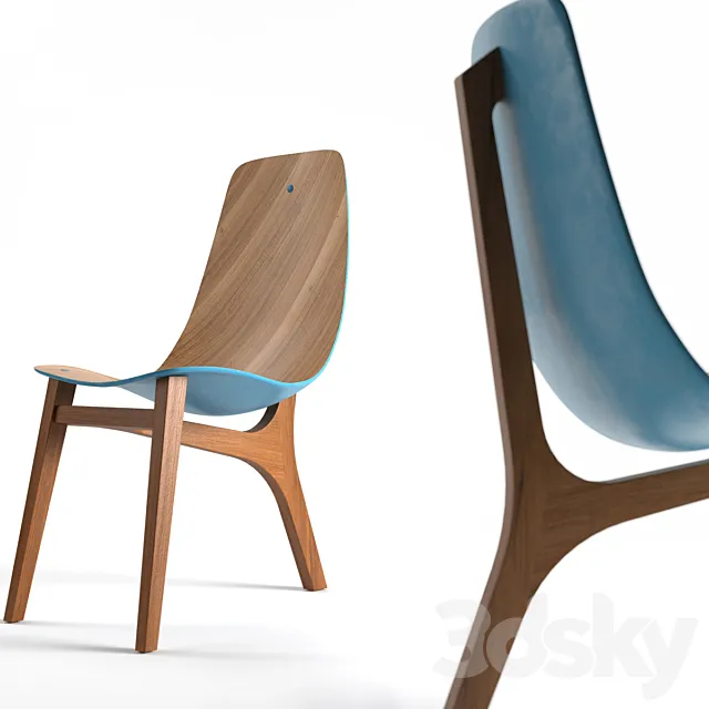Chair and Armchair 3D Models – Baby blue chair by Paul Venaille