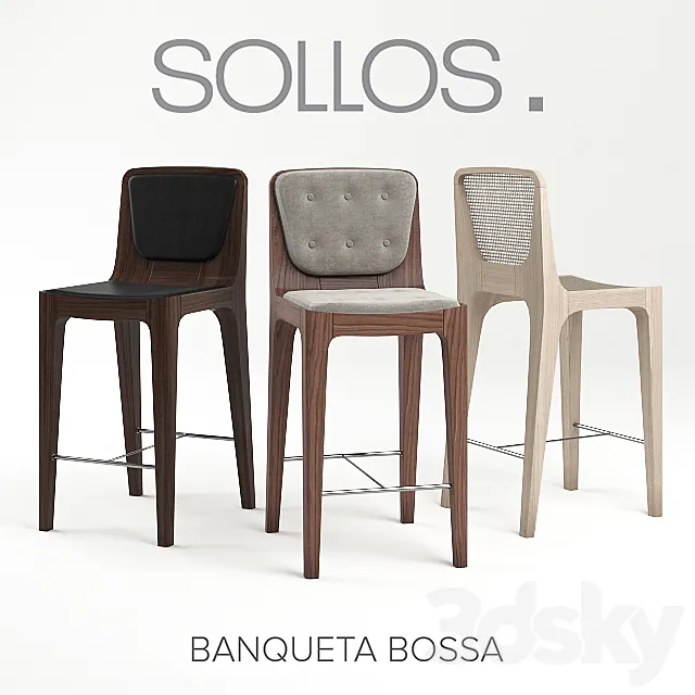 Chair and Armchair 3D Models – Banqueta Bossa by Jader Almeida