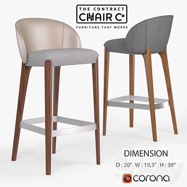 Chair and Armchair 3D Models – BELLEVUE BARSTOOL