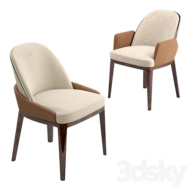 Chair and Armchair 3D Models – Bentley Home Malvern chair