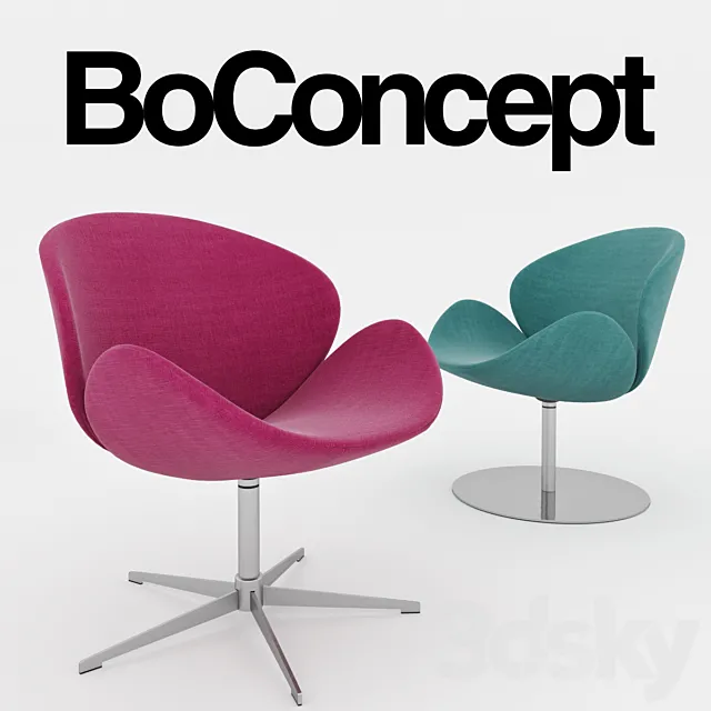 Chair and Armchair 3D Models – BoConcept Ogi Armchair