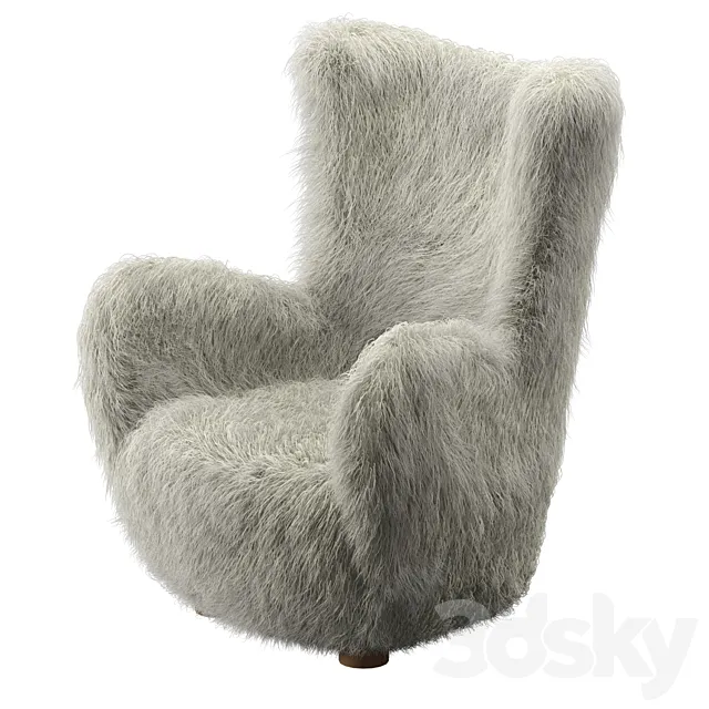 Chair and Armchair 3D Models – Bozzi Mongolian Sheepskin Chair Cb2