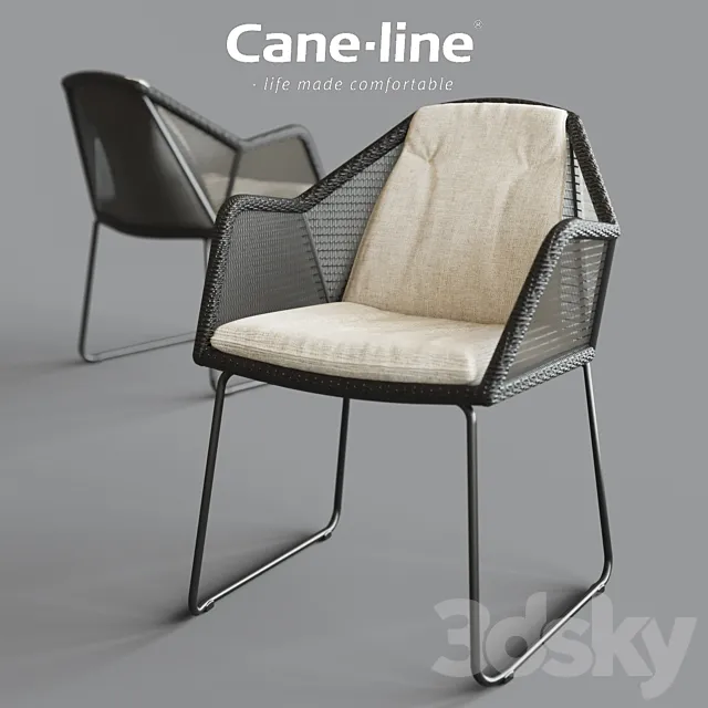 Chair and Armchair 3D Models – Breeze dining chair by Cane Line