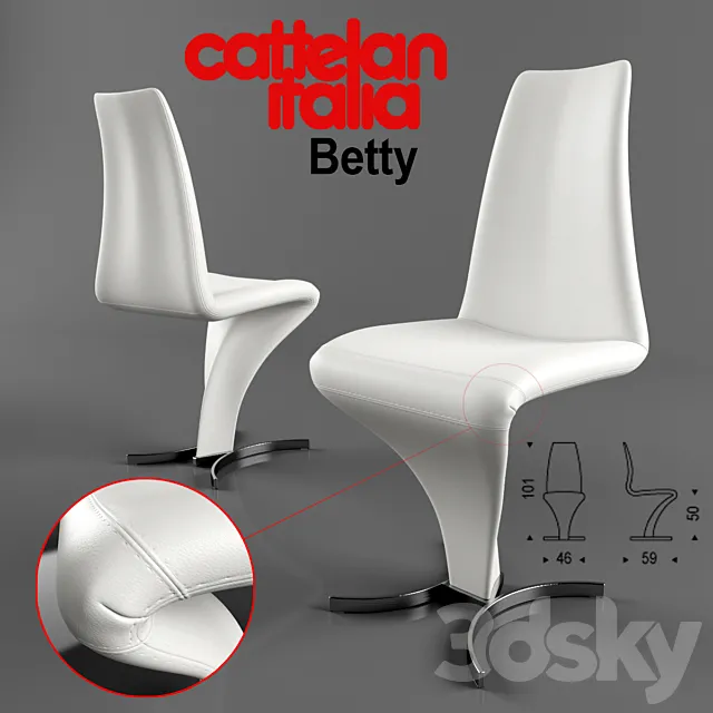 Chair and Armchair 3D Models – Cattelan italia – Betty