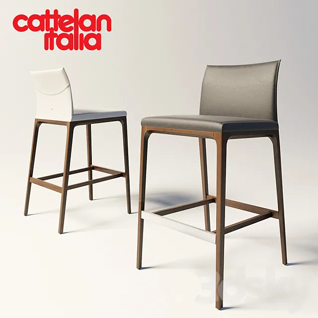 Chair and Armchair 3D Models – Cattelan Italia Arcadia Bar Chair