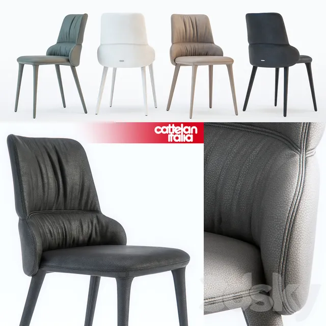 Chair and Armchair 3D Models – Cattelan Italia Ginger chair (max 2011; 2014; obj)