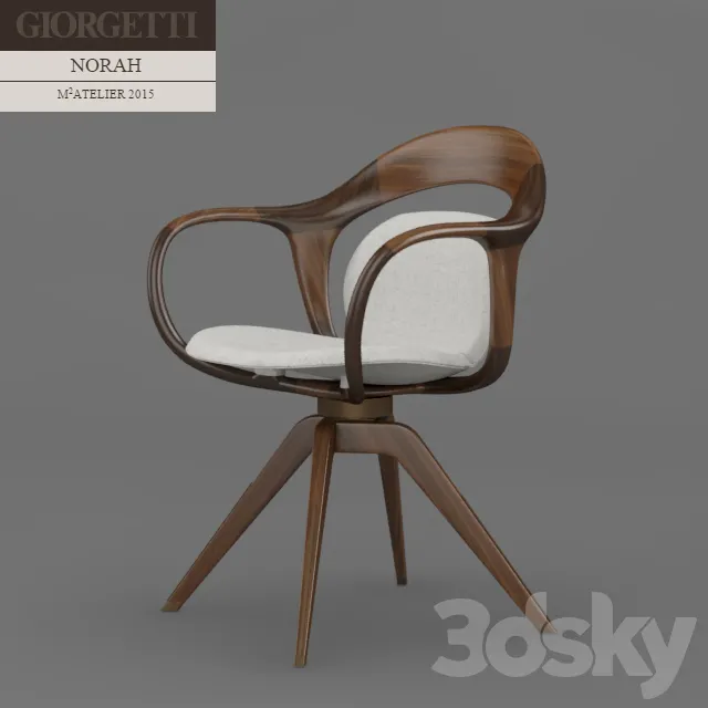 Chair and Armchair 3D Models – Chair Giorgetti NORAH  Chair Giorgetti NORAH