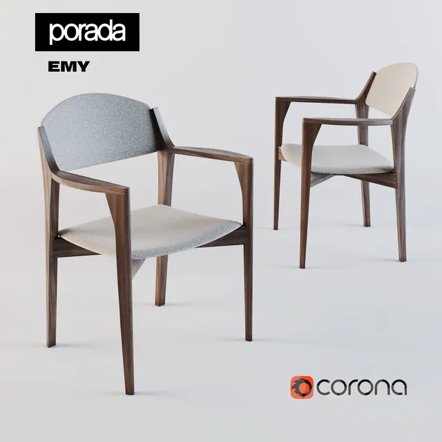 Chair and Armchair 3D Models – Chair Porada Emy