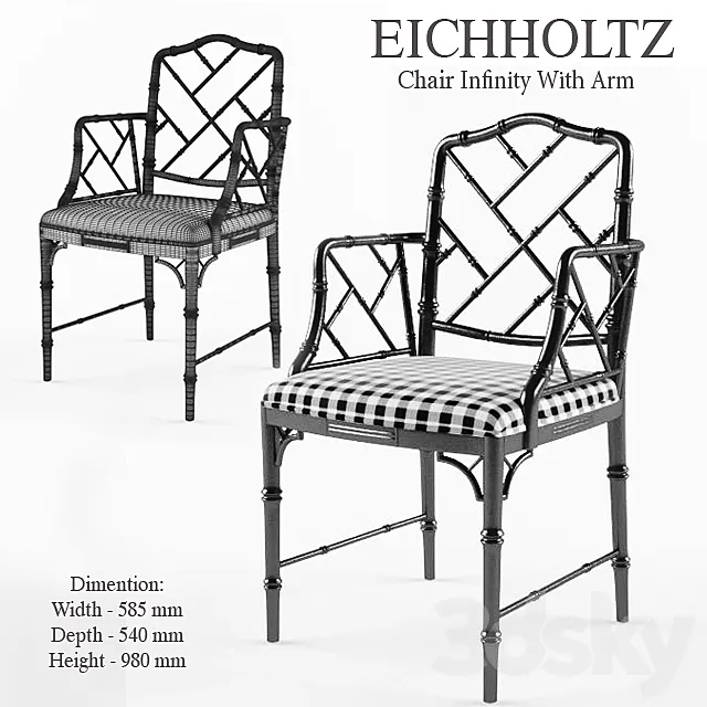 Chair and Armchair 3D Models – ChairEichholtzChairInfinityWithArm