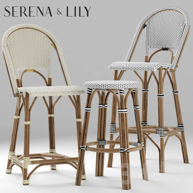 Chair and Armchair 3D Models – Chairs Serena and Llily