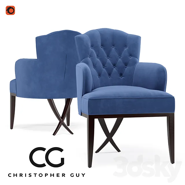 Chair and Armchair 3D Models – Christopher Guy – Monaco 60-0278