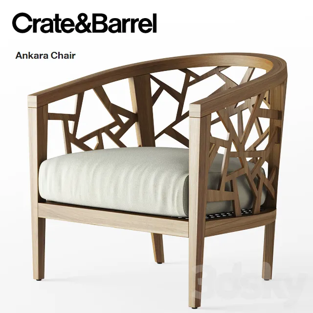 Chair and Armchair 3D Models – Crate and Barrel  Ankara Chair