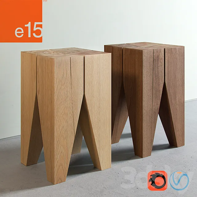 Chair and Armchair 3D Models – E15BackenzahnStool