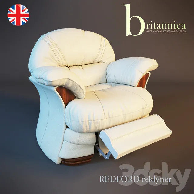 Chair and Armchair 3D Models – English chair Redford Britanica