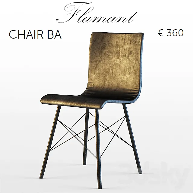 Chair and Armchair 3D Models – Flamant  CHAIR BA