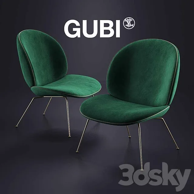 Chair and Armchair 3D Models – GUBI Beetle Lounge Chair
