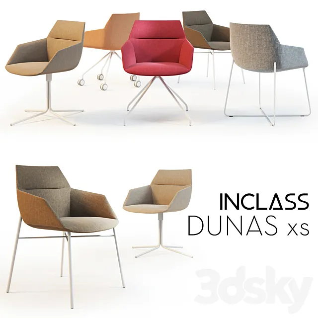 Chair and Armchair 3D Models – inclass DUNAS XS