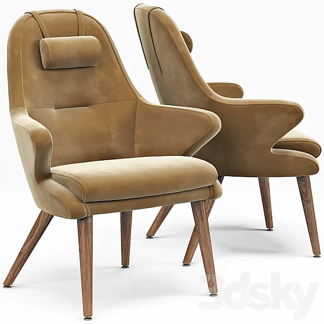 Chair and Armchair 3D Models – Kaia Lounge Chair