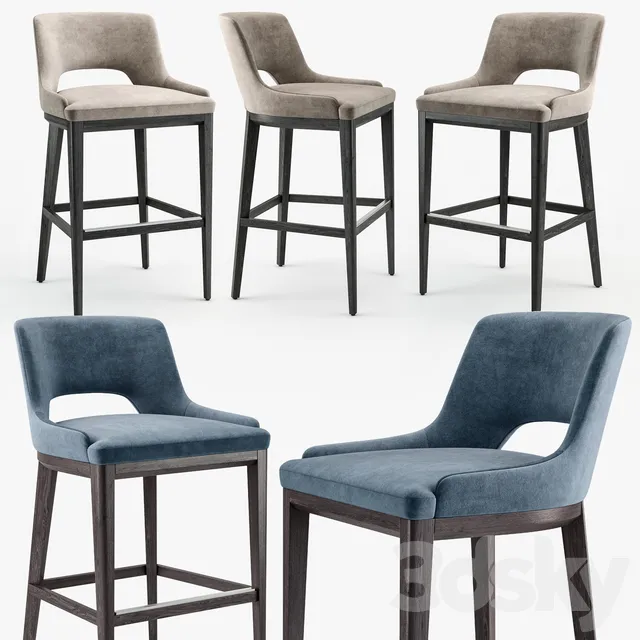 Chair and Armchair 3D Models – Marelli Grace Stool
