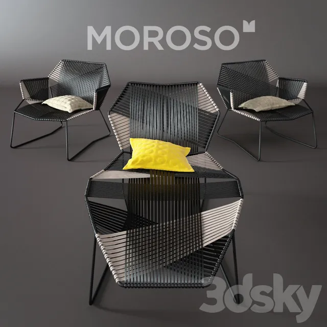 Chair and Armchair 3D Models – Moroso tropicalia chaise longue