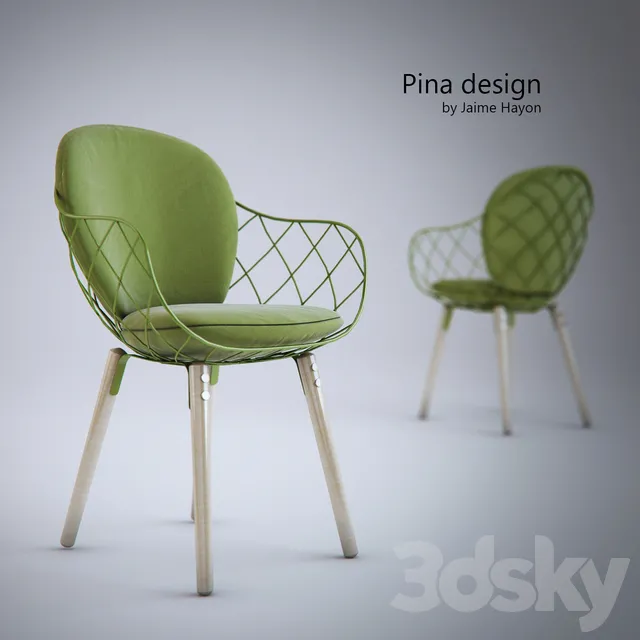 Chair and Armchair 3D Models – Pina design by Jaime Hayon
