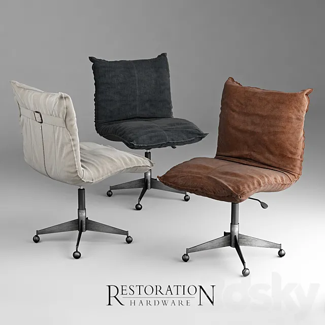Chair and Armchair 3D Models – Platt desk chair RH