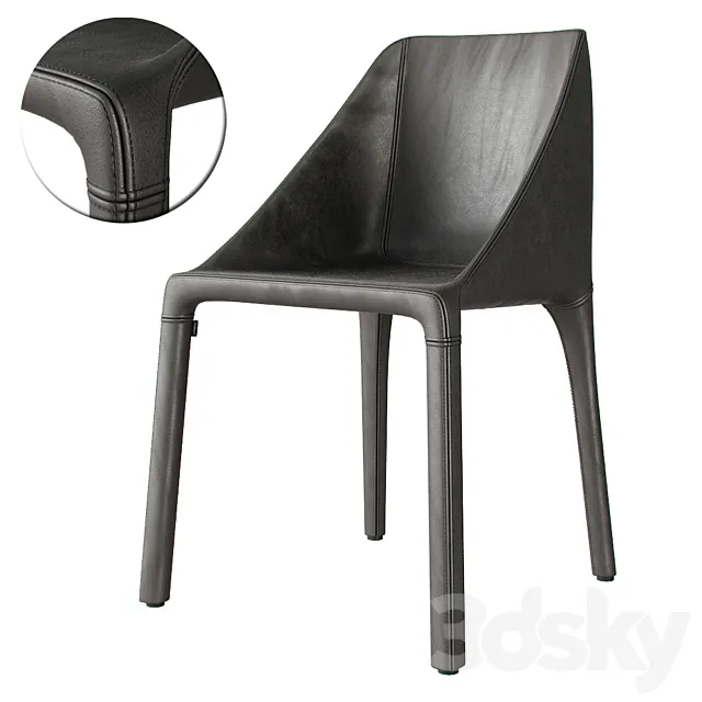 Chair and Armchair 3D Models – Poliform Manta armrest