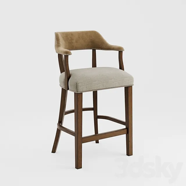 Chair and Armchair 3D Models – Ralph Lauren Hither Hills Studio Bar Stool