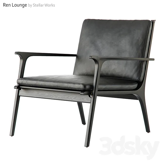 Chair and Armchair 3D Models – Ren Lounge Chair Large by Stellar Works