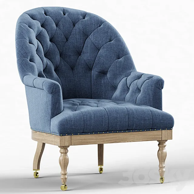 Chair and Armchair 3D Models – Restoration Hardware Vallette Chair