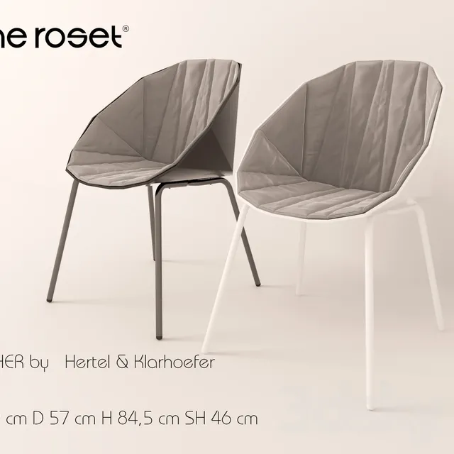 Chair and Armchair 3D Models – Rocher chair by Ligne Roset